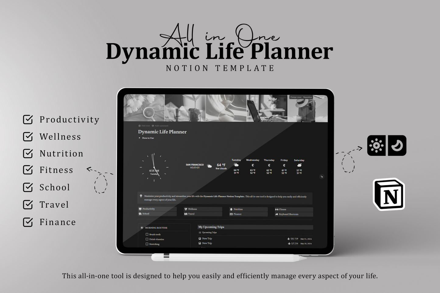 Dynamic Life Planner - Notion Template